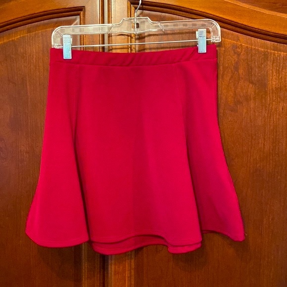 Silence&Noise Urban Outfitters fall M red mini skirt/skater skirt/cottagecore - Picture 2 of 7